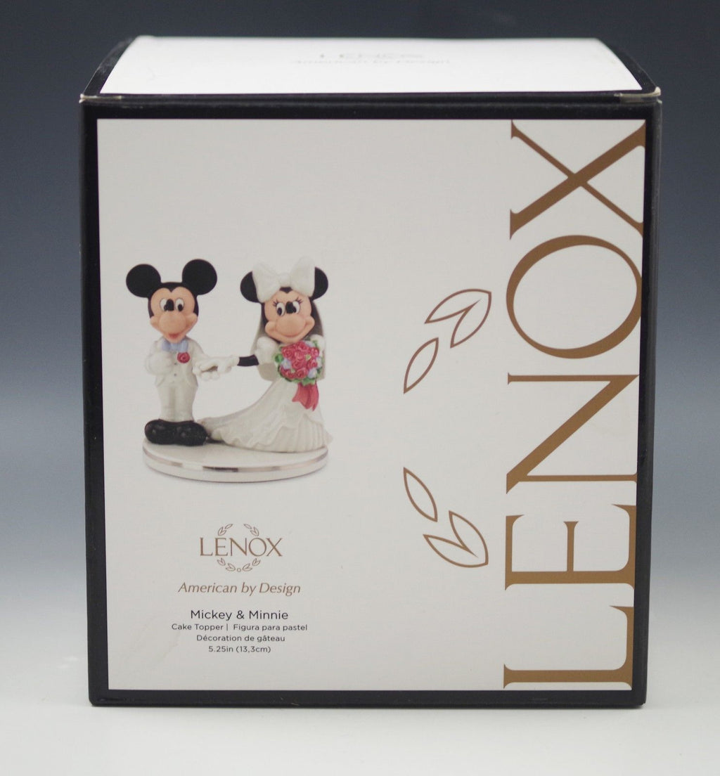 Lenox Disney Mickey & Minnie Mouse Wedding Cake Topper Figurine Bride Groom NEW1