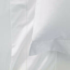 Sferra Gino White Queen Sheet Set 4 PC Solid 100% Cotton Percale 450TC Italy NEW7