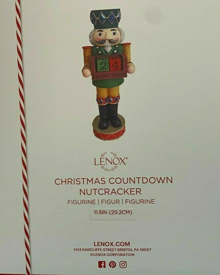 Lenox Countdown To Christmas Nutcracker Figurine Calendar Number Blocks Gift NEW1