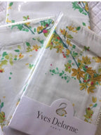 Yves Delorme Lucine King Duvet Set 3PC Floral Print Reversible Lace Finish NEW17