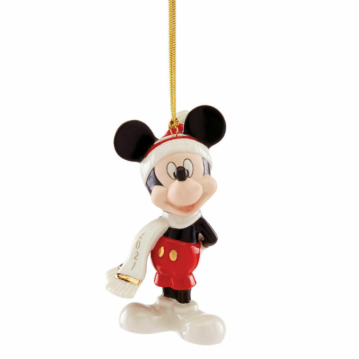Lenox Disney 2021 Mickey & Minnie Figurine Ornament Set Mouse Winter Outfit NEW9