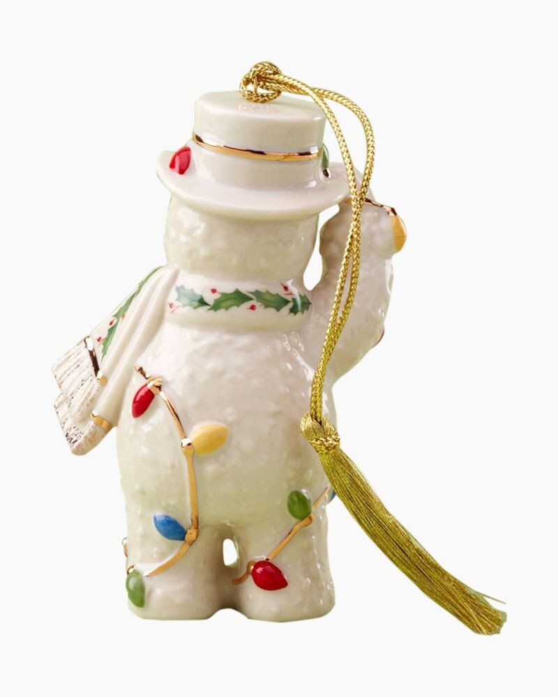 Lenox 2024 Snowman Figurine Ornament Annual with Christmas Lights Gift NEW1