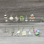 Lenox Happy Birthday Mini Tree Ornaments 12 PC Hat Crown Cake Clown Balloons NEW9