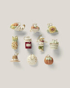 Lenox Autumn Favorites Miniature Tree Ornaments 10 Thanksgiving Pie Pumpkin NEW5