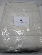 Yves Delorme Amazone Counterpane Golden Tint Jacquard Silk Sateen Embroidery NEW6