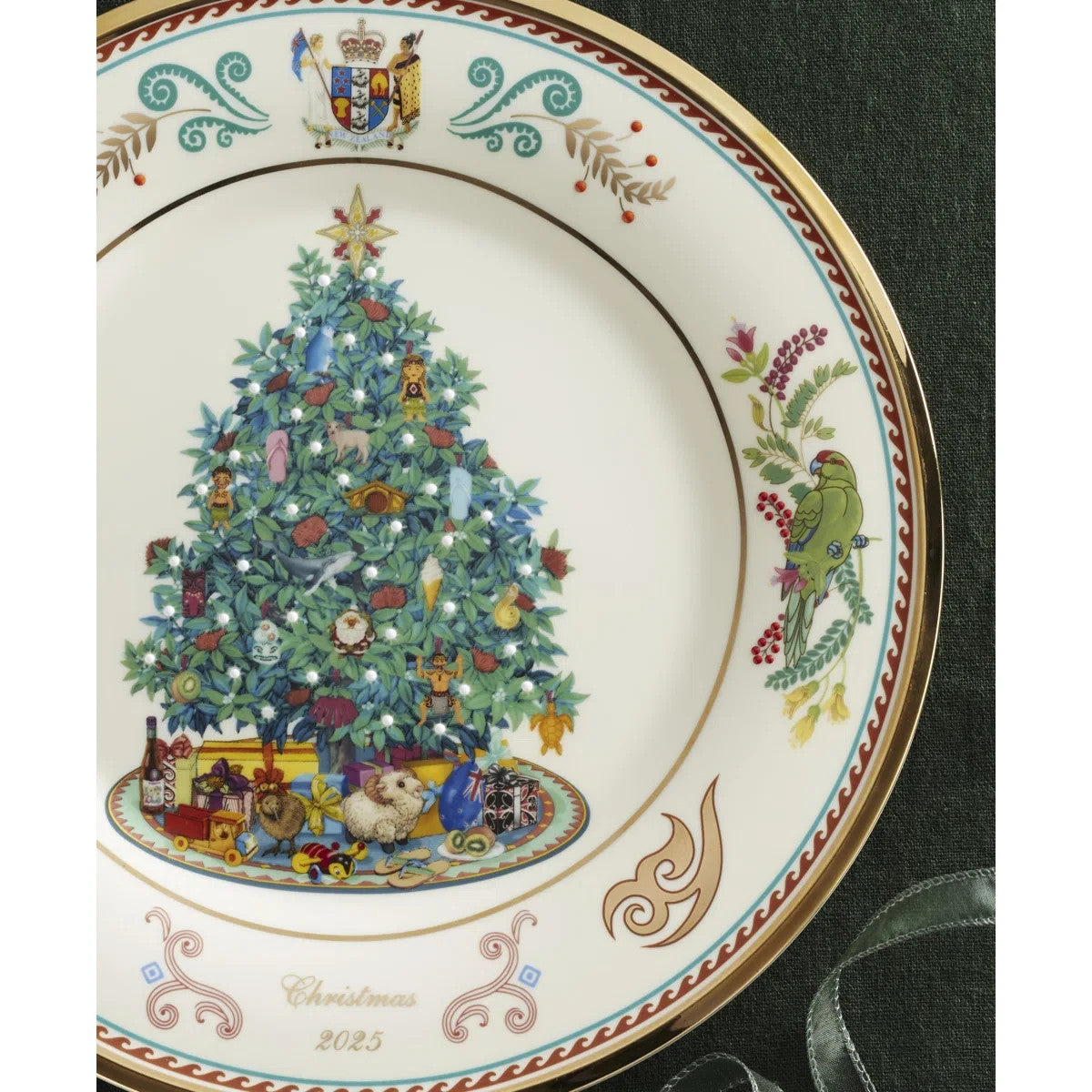 Lenox 2025 New Zealand Collector Plate Trees Around The World 35th Christmas NEW5