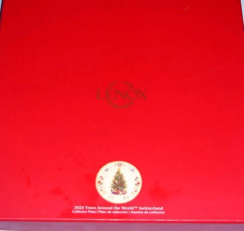 Lenox Switzerland Collector Plate 2024 Christmas Trees Around The World 34th NEW3