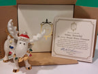 Lenox 2003 Moose Figurine Ornament Annual Moosechief Marcel Christmas COA NEW10
