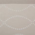 Yves Delorme Taupe Queen Flat Sheet Cafe Creme Dotted Links Jacquard Points NEW6