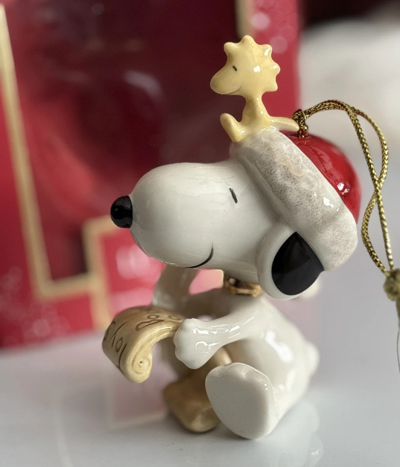 Lenox Peanuts Snoopy's List For Santa Figurine Ornament Woodstock Christmas NEW4