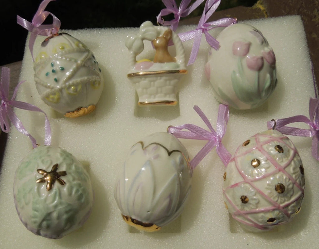 Lenox Easter Original Miniature Tree Ornaments Set of 12 Duck Egg Bunny Lamb NEW10