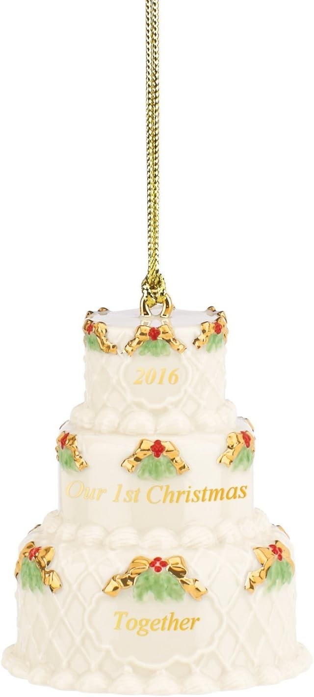 Lenox 2016 Wedding Cake Ornament Our 1st First Christmas Together Gift NEW6