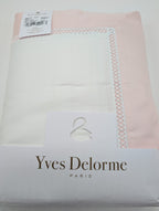 Yves Delorme Walton White  King Duvet Set 3PC  Blush Insert Egyptian Cotton NEW9