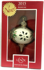Lenox 2015 Holiday Pierced Ornament  Annual Holly Berries Christmas NEW IN BOX6