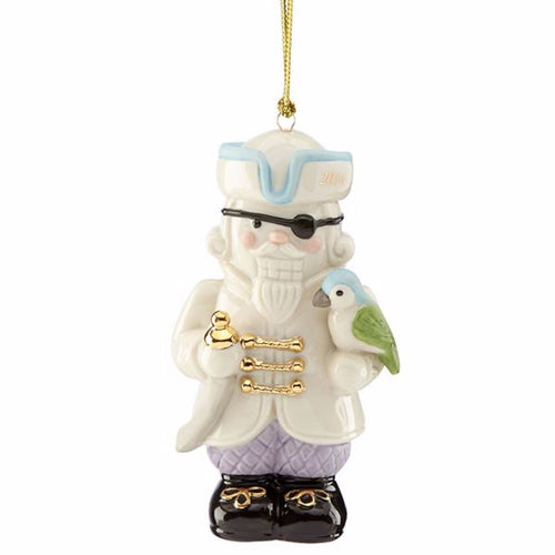 Lenox 2016 Nutcracker Pirate Figurine Ornament Annual Parrot Patch Christmas NEW0
