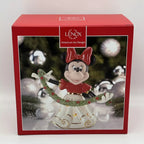 Lenox Disney Lighted Merry Minnie Figurine Mouse With Garland 6.5" Christmas NEW6