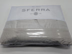 Sferra Carlotta Taupe Queen Duvet Textured Cuff Cotton Sateen Jacquard Italy NEW8