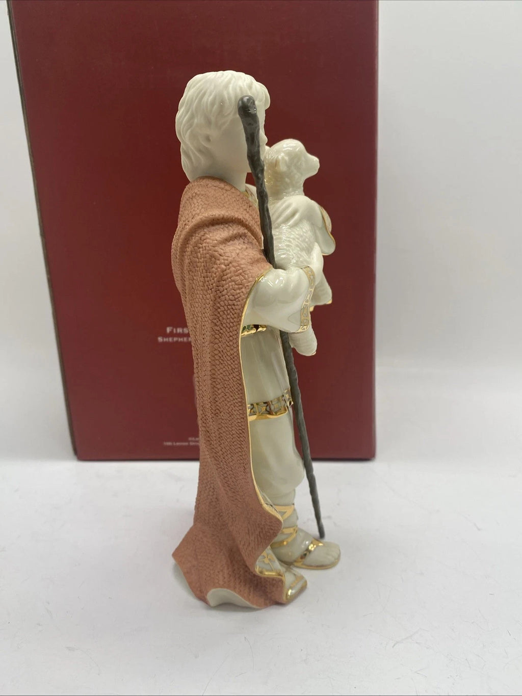 Lenox First Blessing Nativity Shepherd Boy With Lamb Figurine Christmas NEW10