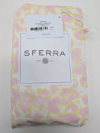 Sferra Prato Euro Continental Shams 2 Pink Yellow Carnation Cotton Percale Print12