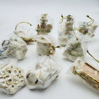 Lenox Snow Pals Snowman Miniature Tree Ornaments Set 12 PC Winter Skis Sled NEW6