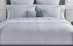 Sferra Modelli Aquamarine Queen Duvet Set 3PC Cotton Jacquard Reverses Italy NEW2