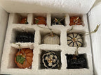 Lenox Mini Pumpkin Ornament 10 PC. Set Thanksgiving Halloween Autumn Gourds New1