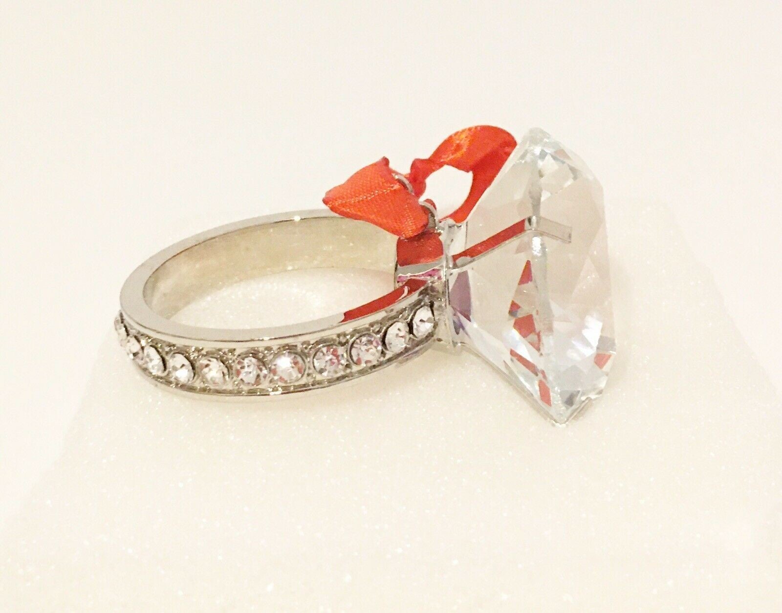 Lenox 2019 Engagement Ring Ornament Wedding Proposal Crystal Christmas Gift NEW1