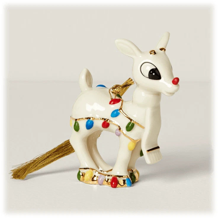 Lenox 2020 Rudolph's Christmas Glow Ornament Figurine Red Nosed Reindeer NEW8