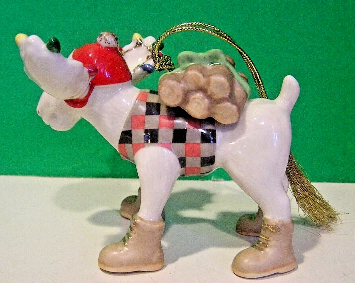 Lenox 2016 The Lumberjack Moose Figurine Ornament Marcel  Annual Work Boots NEW2