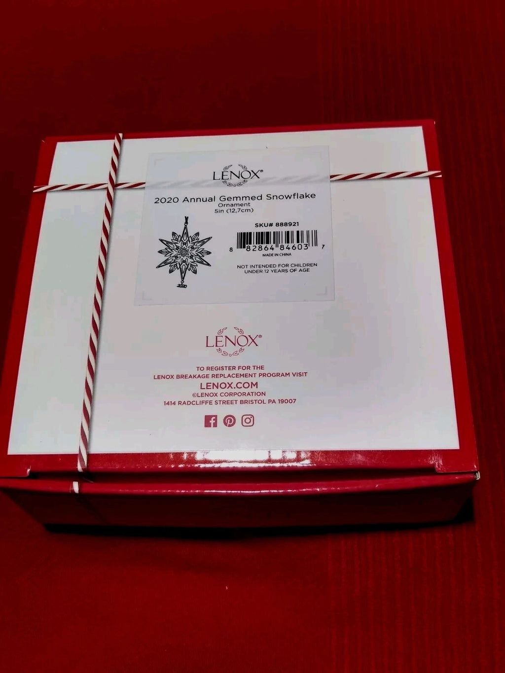 Lenox 2020 Gemmed Snowflake Ornament Annual Multicolored Crystals Christmas NEW3