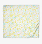 Sferra Geometrico Queen Quilt Aqua Yellow Diamond Cotton Percale Print Italy NEW3