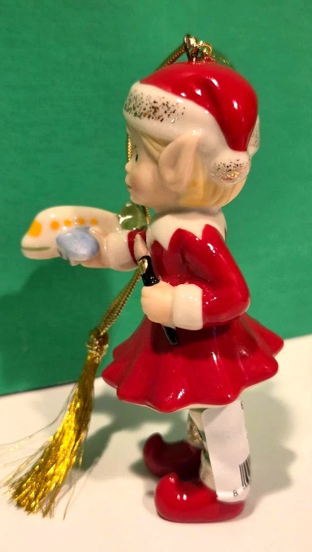 Lenox Edwina The Elf Figurine Ornament Annual Toy Airplane 2015 Christmas NEW8