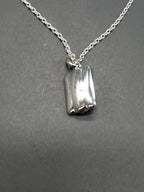 Baccarat Crystal Louxor Necklace Silver Mist Mirror Diamond Cut  22" Chain NEW4