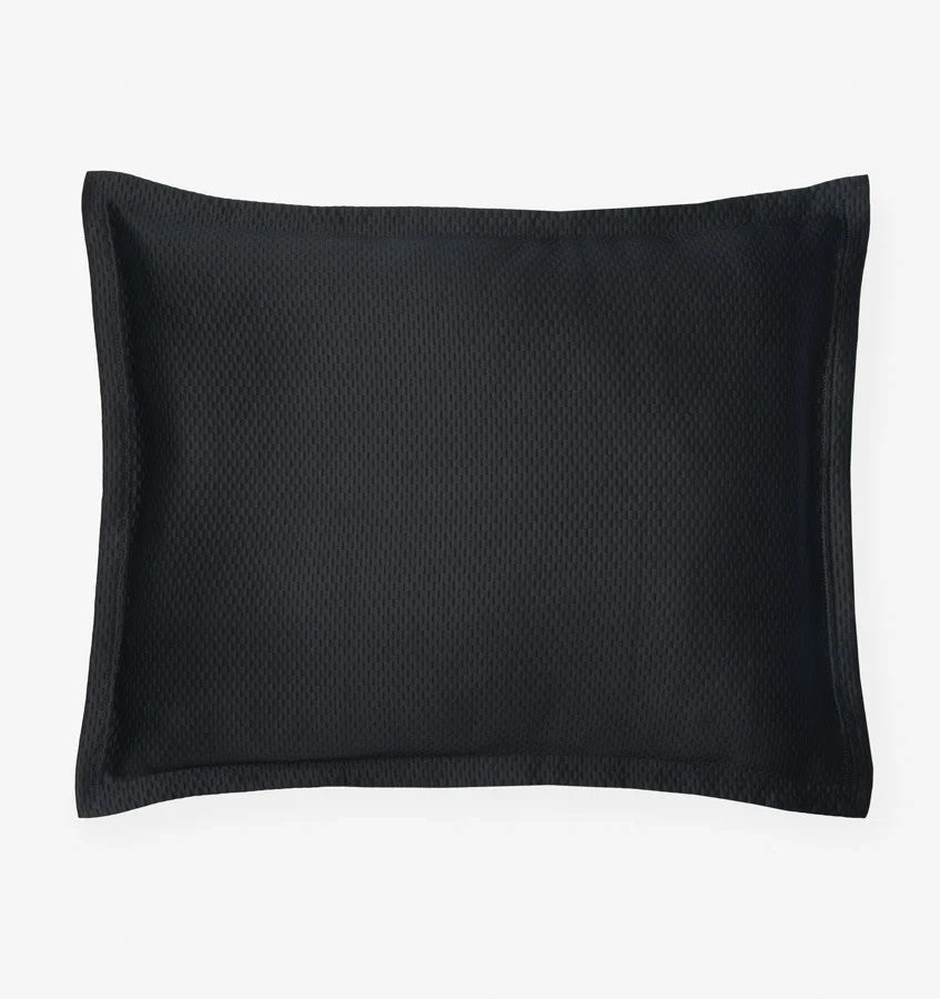 Sferra Perrio Black Twin Coverlet Solid Geometric Cotton Matelassé Portugal NEW2