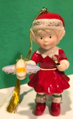 Lenox Edwina The Elf Figurine Ornament Annual Toy Airplane 2015 Christmas NEW9