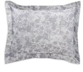 Sferra Chiara Slate King Sham Lush Floral 100% Cotton Sateen Jacquard Italy NEW0