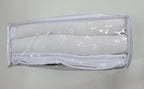 Sferra White Twin Plush Blanket Combed Cotton Home Collection Soft Portugal NEW8