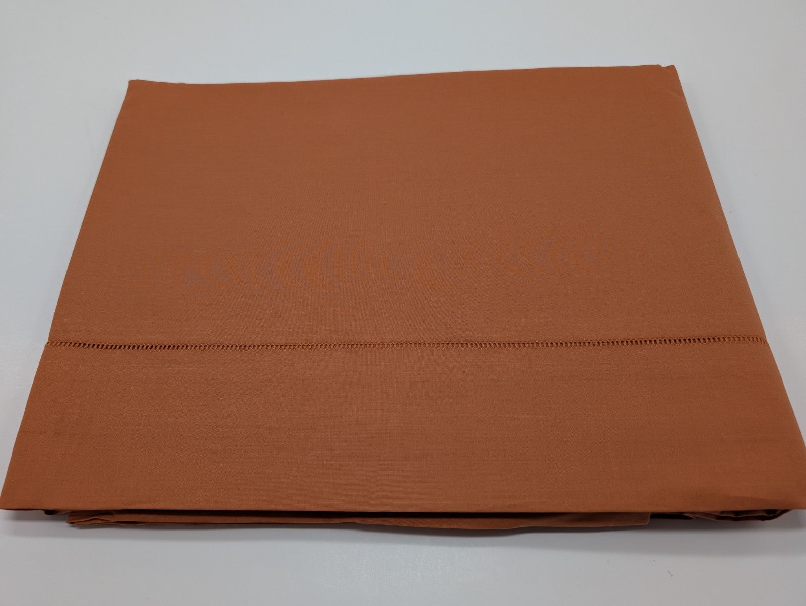Sferra Celeste Paprika Twin Flat Sheet Orange Egyptian Cotton Percale Italy NEW5