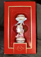 Lenox 2023 Baby's First Christmas Rattle Ornament 1st Ivory Gold Ribbon Gift NEW2
