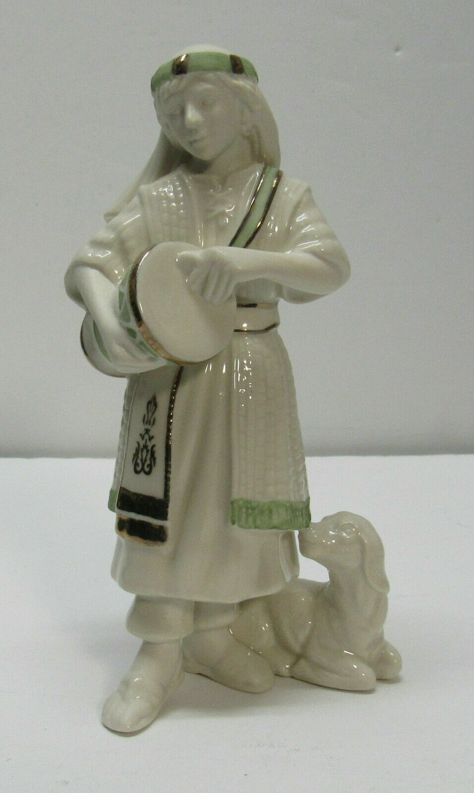 Lenox First Blessing Drummer Boy Figurine Nativity Lamb Green & Gold Accent NEW1