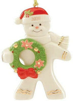 Lenox 2020 Gingerbread Man Ornament Figurine Annual Holding Wreath Christmas NEW0