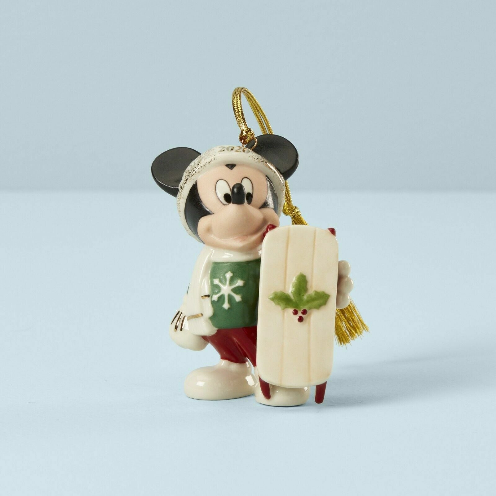 Lenox Disney 2020 Mickey & Minnie Mouse Figurines Ornament Set 2 Let it Snow NEW5