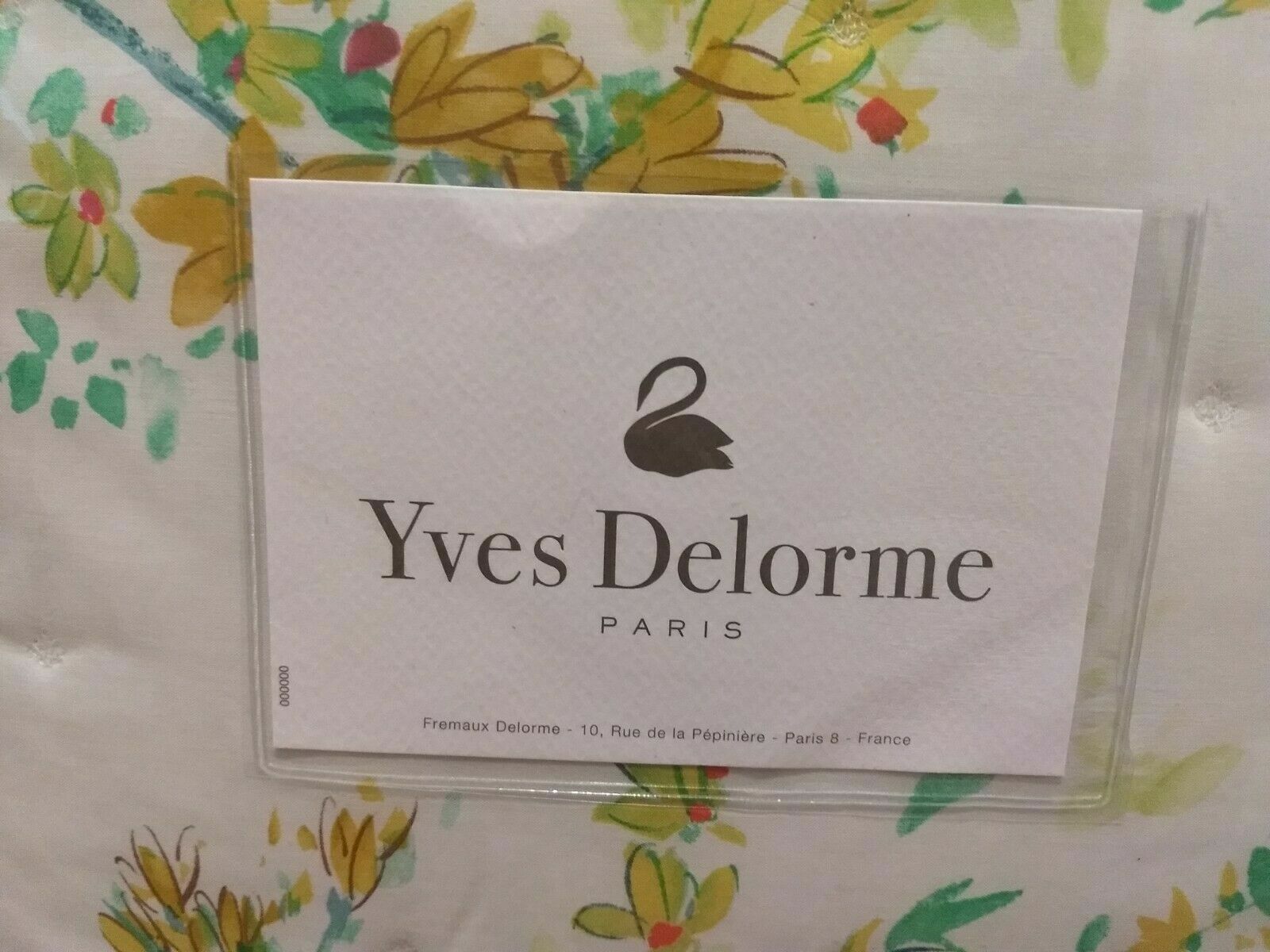 Yves Delorme Lucine Queen Coverlet Quilted Floral Print  Reversible Cotton NEW5