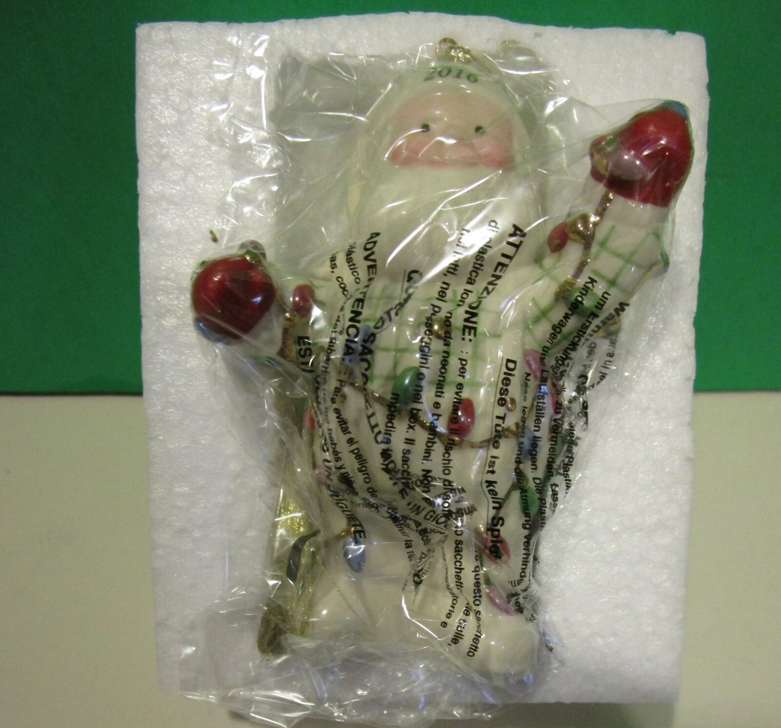 Lenox 2016 Annual Santa Figurine Ornament Santa's Tree Lights Christmas NEW2