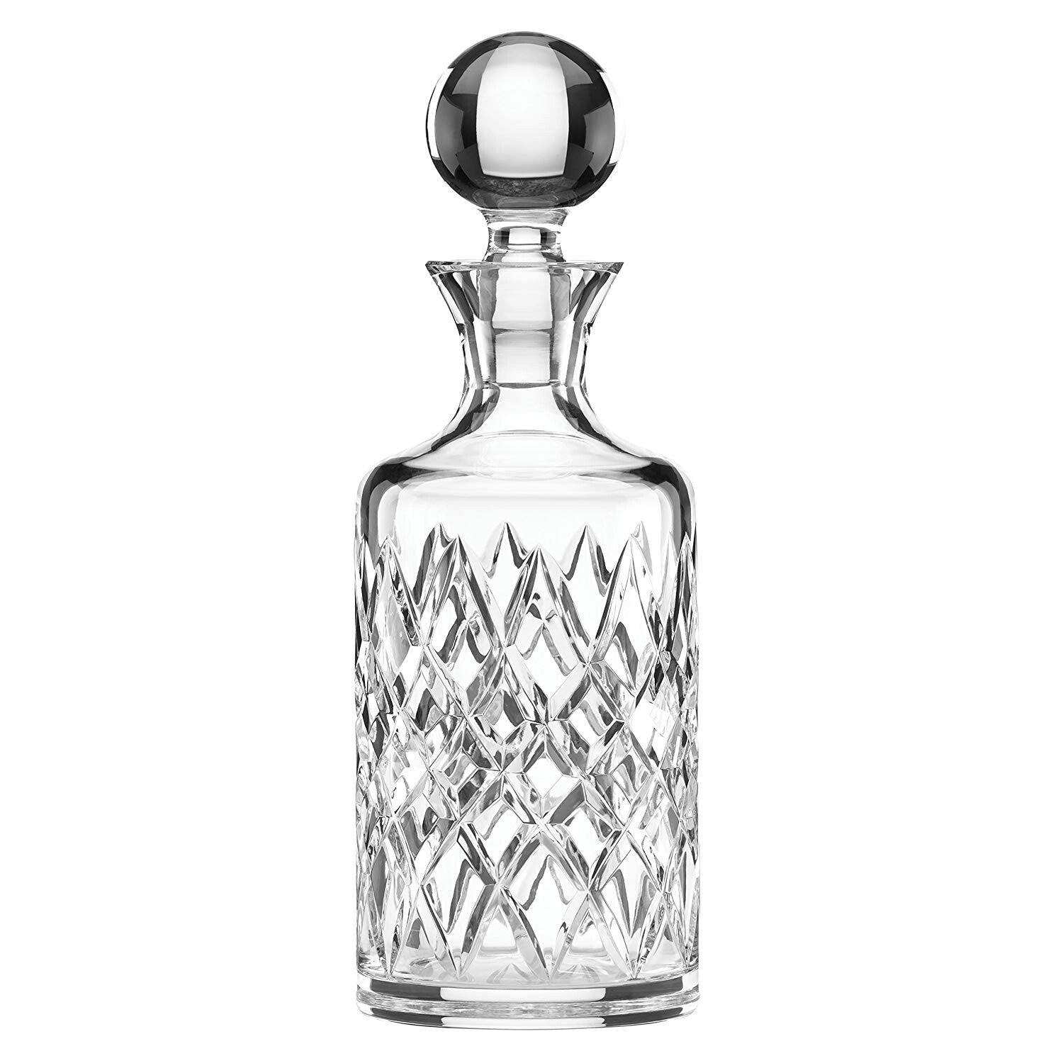 Lenox Irish Spring Crystal Mackenna Decanter & Stopper Diamond Cut Ireland NEW0
