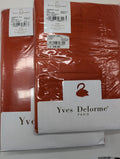Yves Delorme Triomphe Orange King Duvet Set 3PC 100% Egyptian Cotton Sateen NEW0