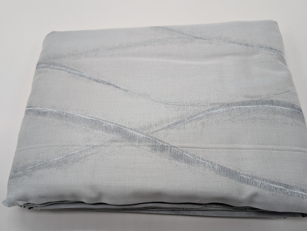 Sferra Tovino King Silver Blue Duvet Waves 100% Cotton Sateen Jacquard Italy NEW10