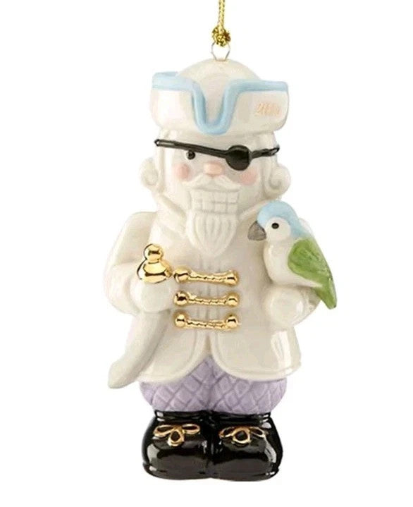 Lenox 2016 Nutcracker Pirate Figurine Ornament Annual Parrot Patch Christmas NEW5