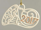 Lenox 2017 French Horn Ornament Annual A Year To Remember Pierced Christmas NEW1