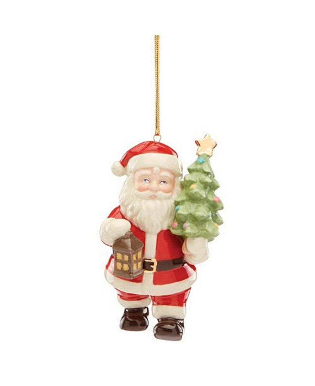 Lenox 2020 Santa With Tree Figurine Ornament Lantern Annual Christmas LE NEW2